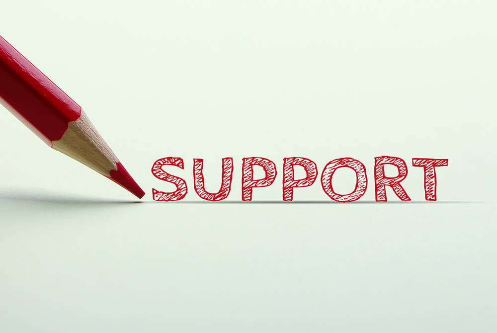 サポートの文字