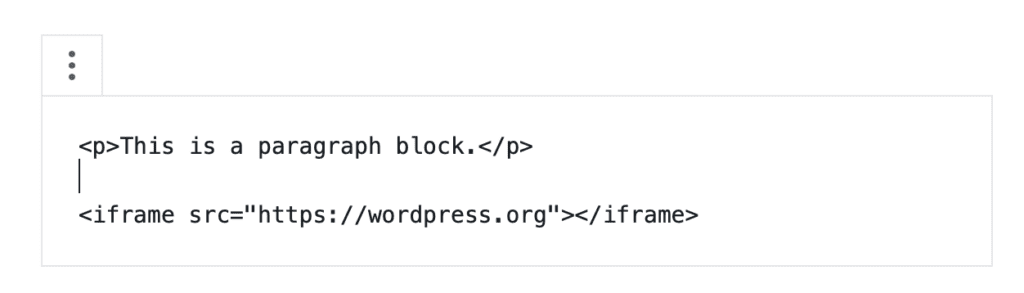 Trying to use iframe in an HTML block in WordPress to test unfiltered_html 