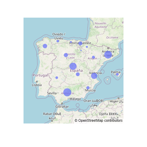 Mapa de burbujas (bubble map) en plotly