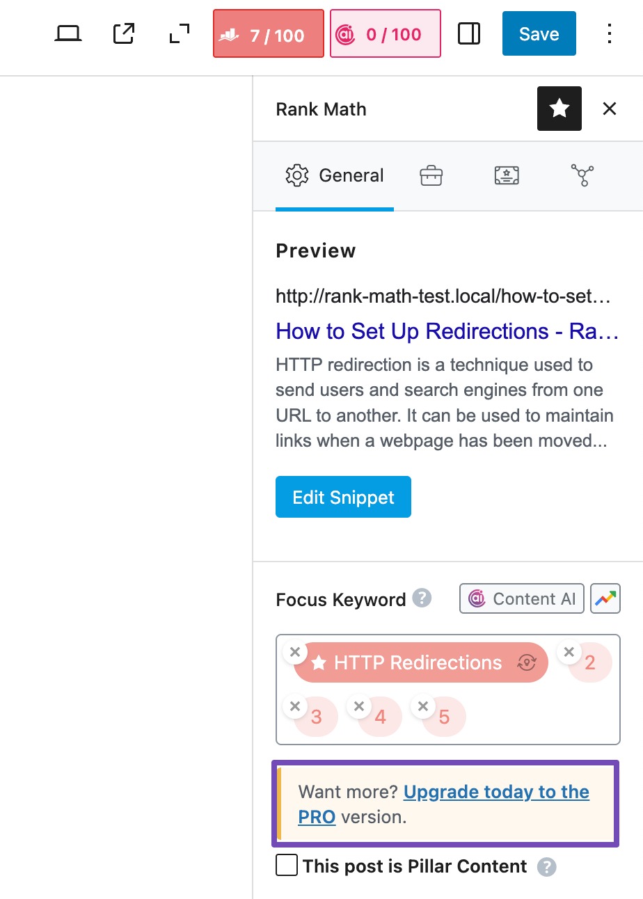 link to connect your rank math account