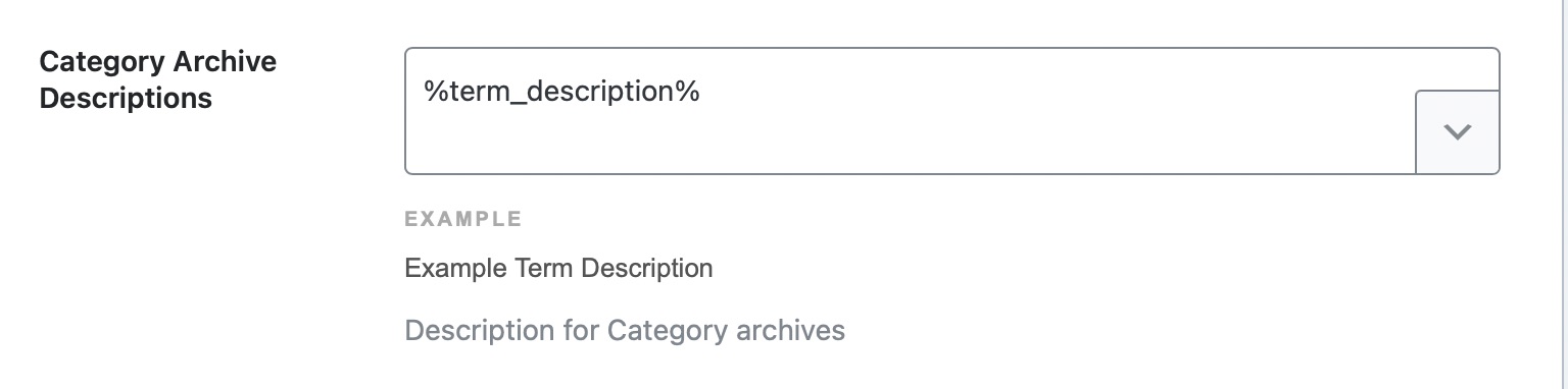 Product category archive description template format