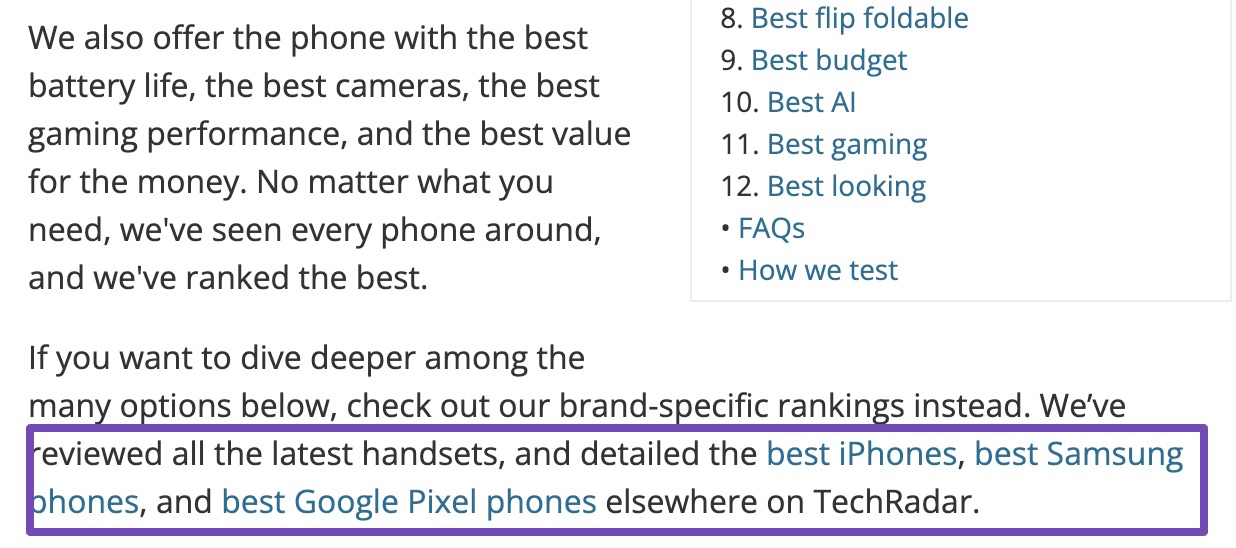 Internal link example