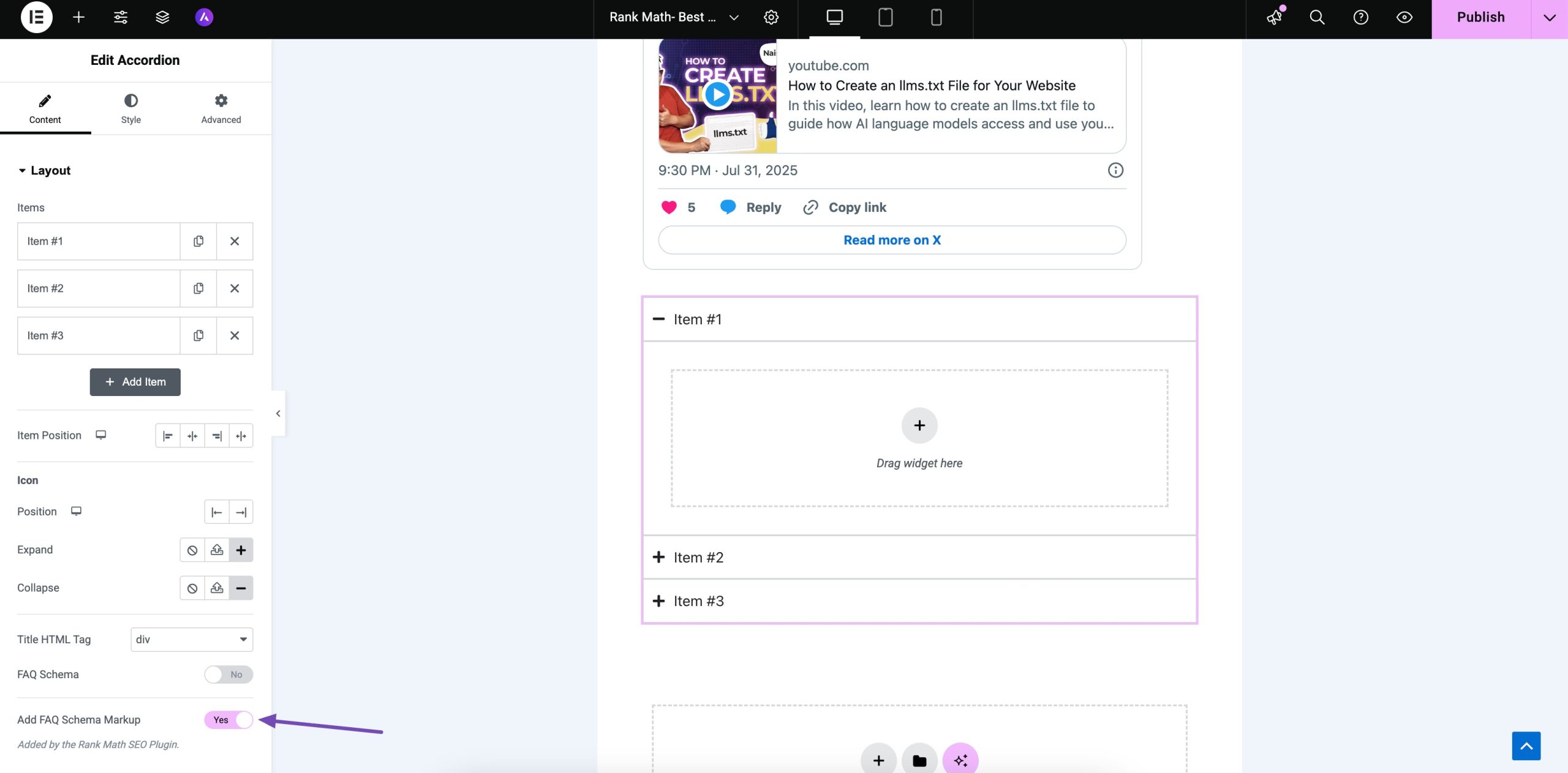 Add FAQ Schema Markup