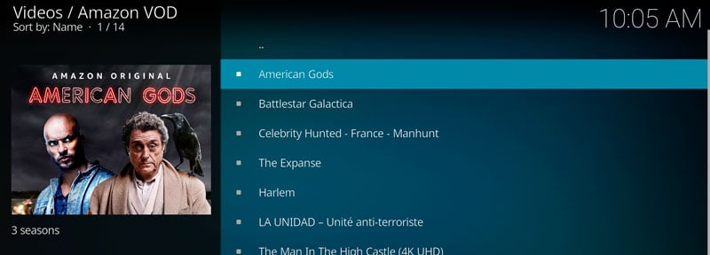 amazon prime on kodi player