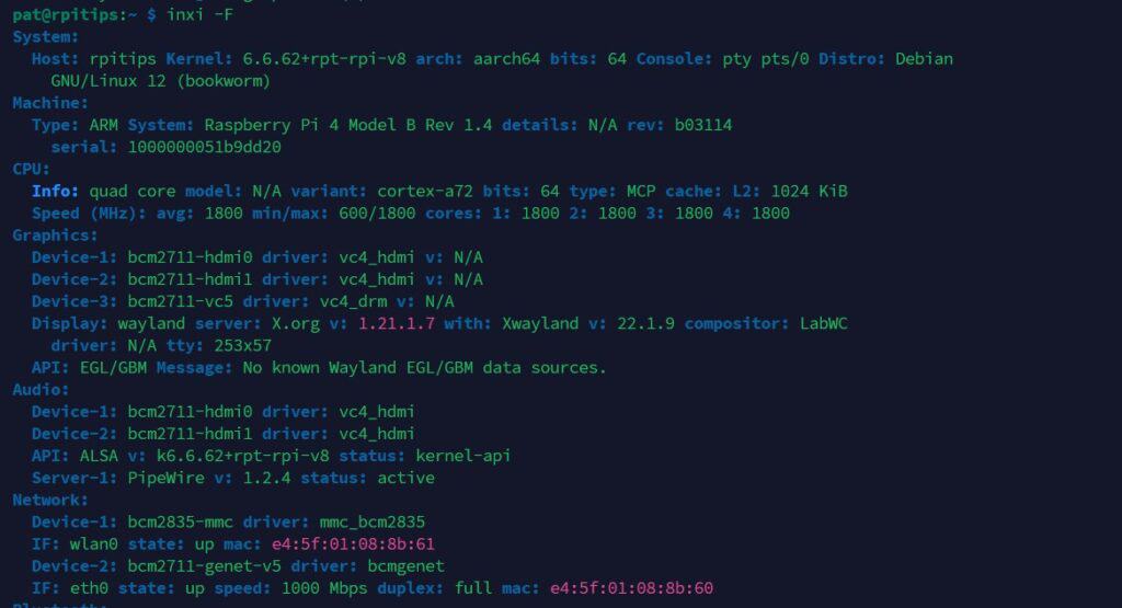 inxi command