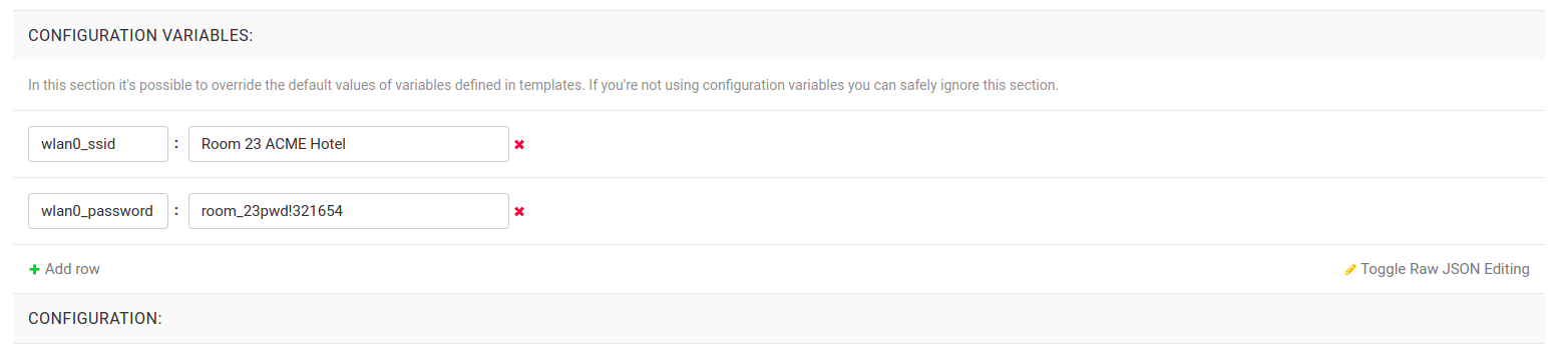 Configuration Variables