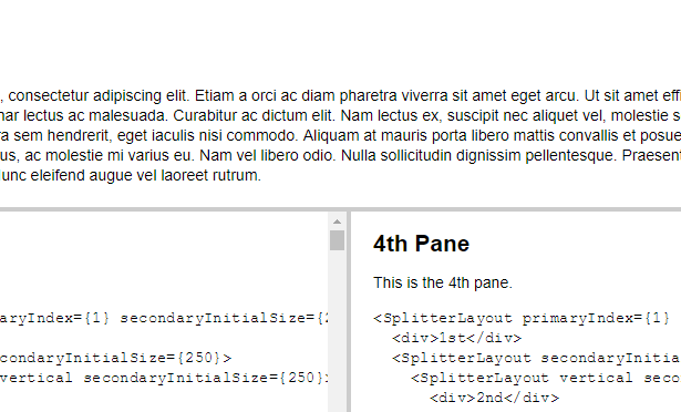 Simple Split Layout For React Simple Split Layout For React