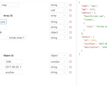 Visual JSON Editor In React Visual JSON Editor In React