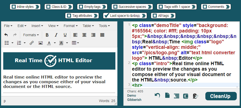 Real-Time Online HTML Editor screenshot