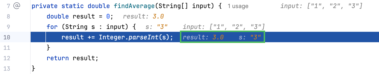 Inline debugging helps us get information about the variable values Inline debugging helps us get information about the variable values