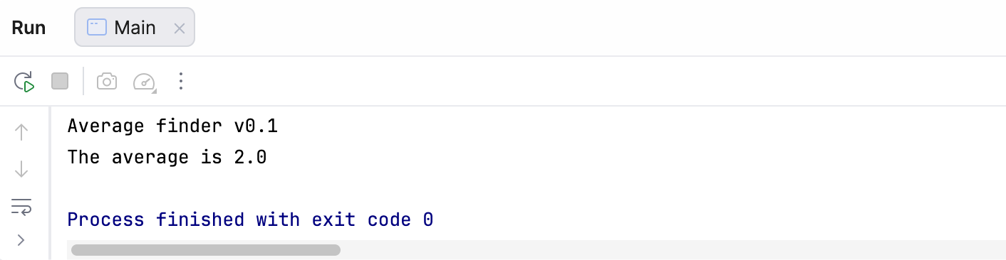 The program outputs 2.0 now The program outputs 2.0 now
