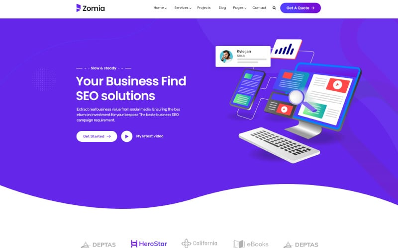 Zomia SEO Маркетинг HTML5 Шаблон