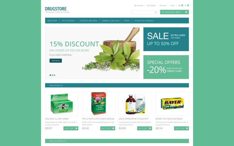 Drugstore Magento Theme