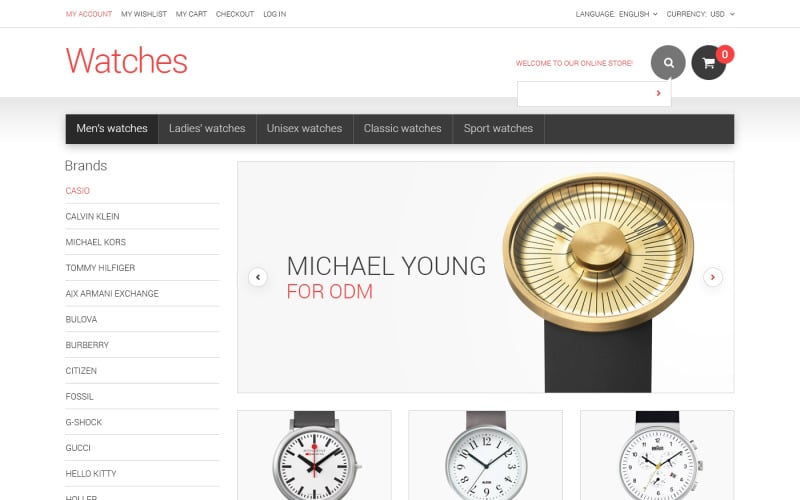 Watches Responsive Magento Theme