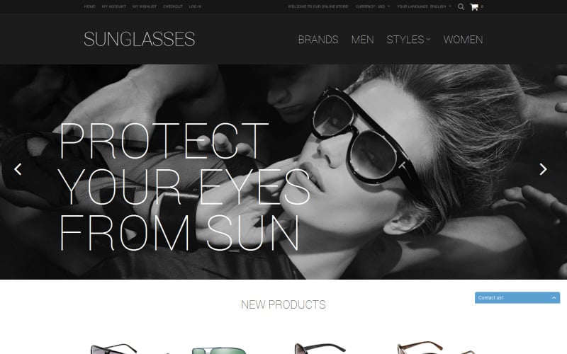 Sunglasses Shop Magento Theme