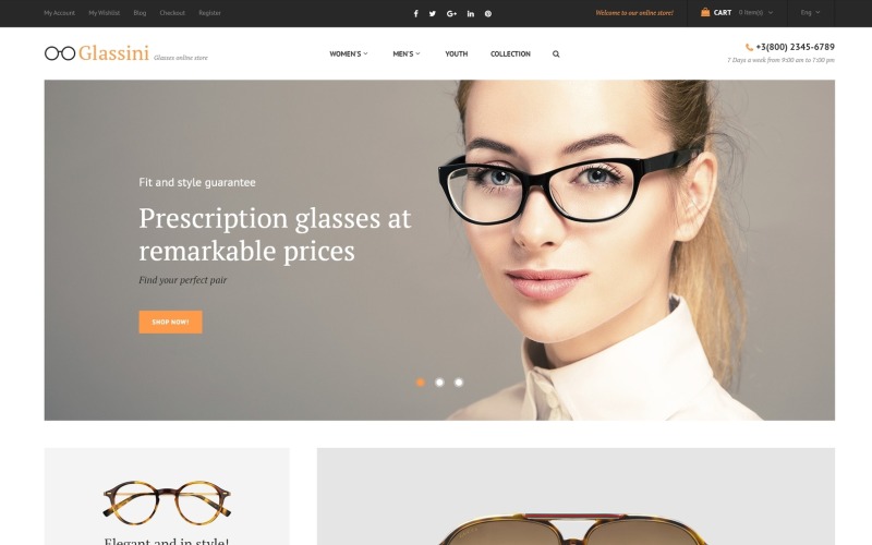 Motyw Glassini Magento