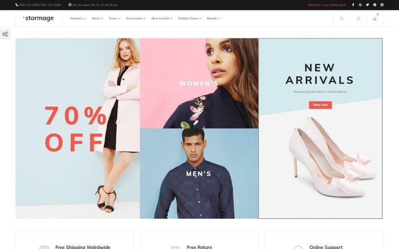 Stormage - Tema Magento de ropa de moda