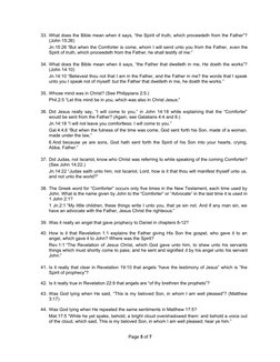 33. What does the Bible mean when it says, “the Spirit of truth, which proceedeth from the Father”?
(John 15:26)
Jn.15:26 “Bu
