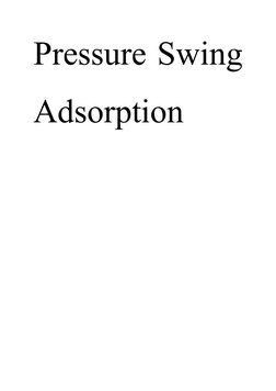 Pressure Swing
Adsorption
