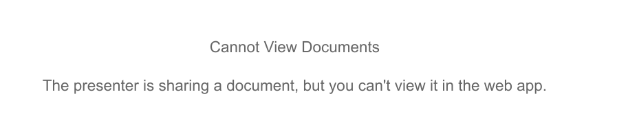 Error message from WebEx saying I can't view the document.