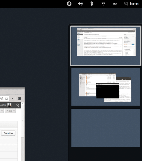Managing virtual desktops on GNOME 3.