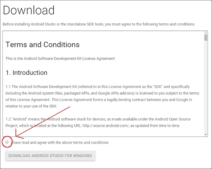 Setting up Android Studio