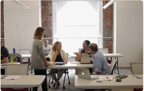 Illustration showing CodeHS professional development and teacher training programs