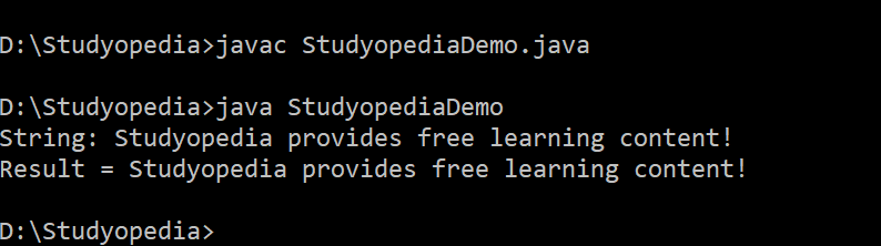 Java string tochararray method