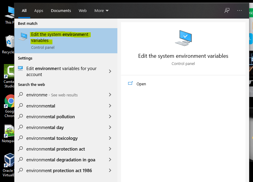 Edit system environment variable