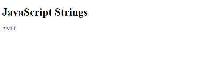 JavaScript toUpperCase() method