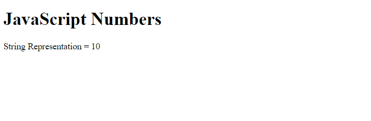 JavaScript toString() method