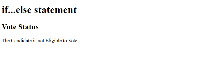JavaScript if...else statement
