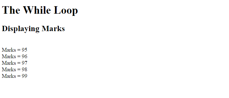 JavaScript while loop