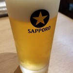 おたぎら - 生ビール中(500円)