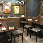 酒場ダイフク - 店内風景、テーブル席側（２０１９．８．６）