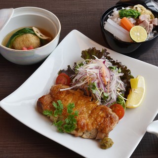 品尝阿波尾鸡等德岛美味◆丰富的时令食材创意料理