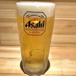 大阪食鶏販売 - 生ビールアサヒスーパードライ税抜430円→オープニングセール価格税抜100円