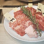 Jukusei Wagyu Yakiniku Aging Beef Nishinipporihonten - エイジングお薦め希少部位５種盛り合わせ