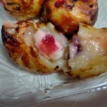 多幸 - 素焼き中身 トロトロ熱々で旨味がギュッとそしてタコは大きめ!!