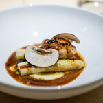 B - Lead Veau with Morel Mushrooms and Asparagus