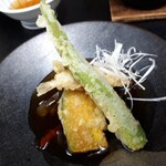 湖泉荘 - ⚫揚物「赤魚甘酢あんかけ　公魚・伏見唐辛子」