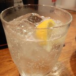 串焼たくま - タイムサービスからたくまレモンサワー360円が250円