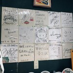 麺屋 にぼすけ - サインの山