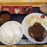 とれたてれすとらん - 今日の日替わり＠780　おろしハンバーグ　ご飯大盛(無料)