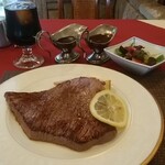 Steak Restaurant Sho - ももステーキ、アイスコーヒー