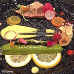 Modern French Guranvuneuru (Morioka Grand Hotel) - Chaud-froid de Somon,Foregra Claim Caramel,Terrine de campagne au veau