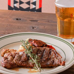 シーウルフダイナー - サーロインステーキ200g　ビール