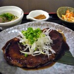 日本酒処 地花 - たらと魚貝のﾊﾝﾊﾞｰｸﾞ