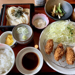 味の民芸 - カキフライとヒレかつランチ