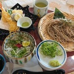 備中高原北房カントリー倶楽部 - ランチ 天ざるセット 追加690円